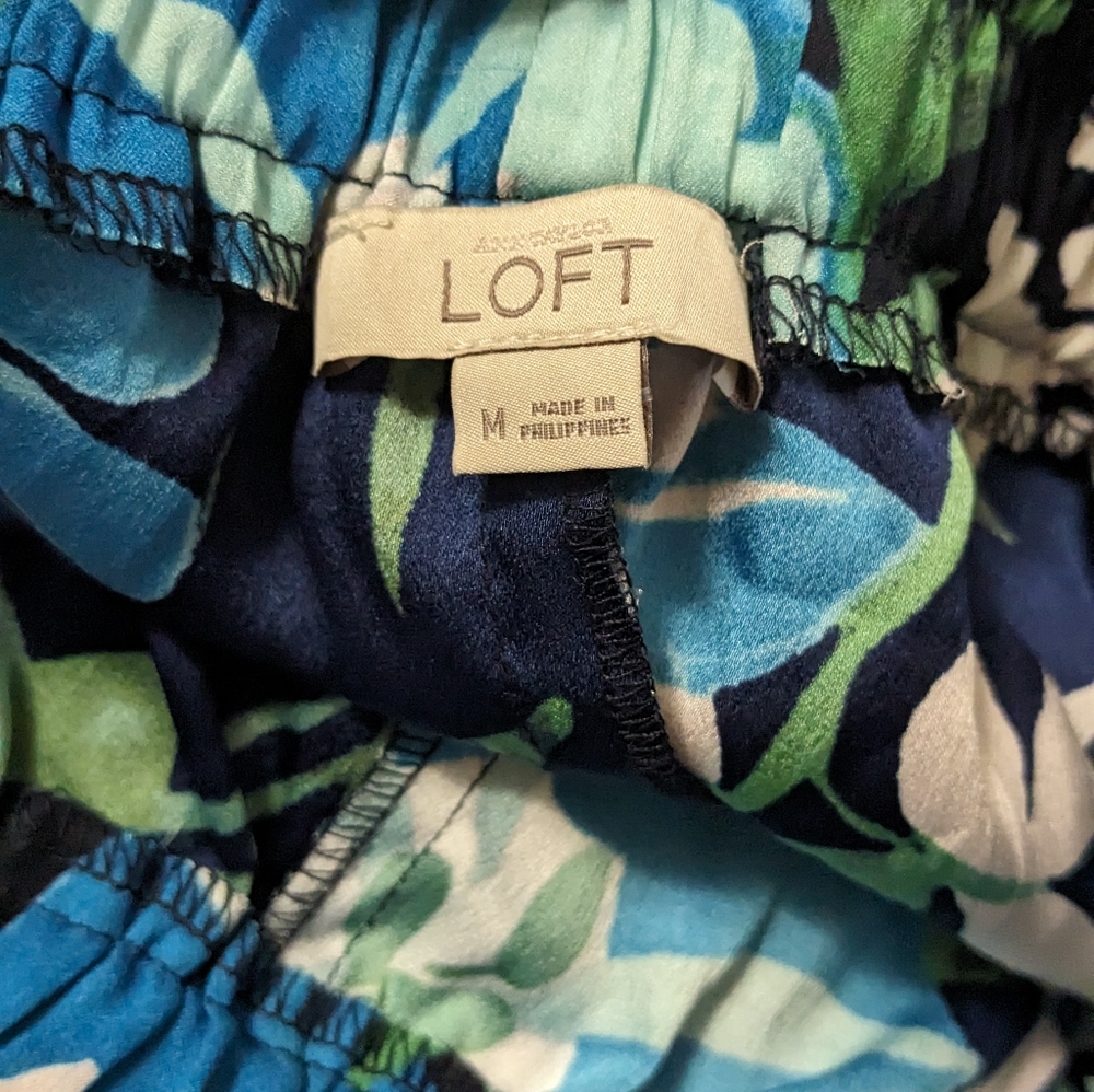 LOFT Tropical Print Maxi Skirt - Blue and Green - Picture 6 of 7